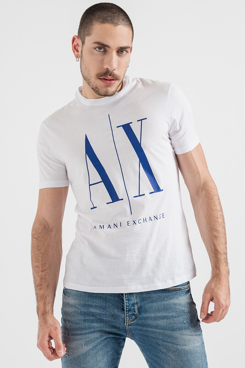 ARMANI EXCHANGE Тениска с уголемено лого - Pepit.bg