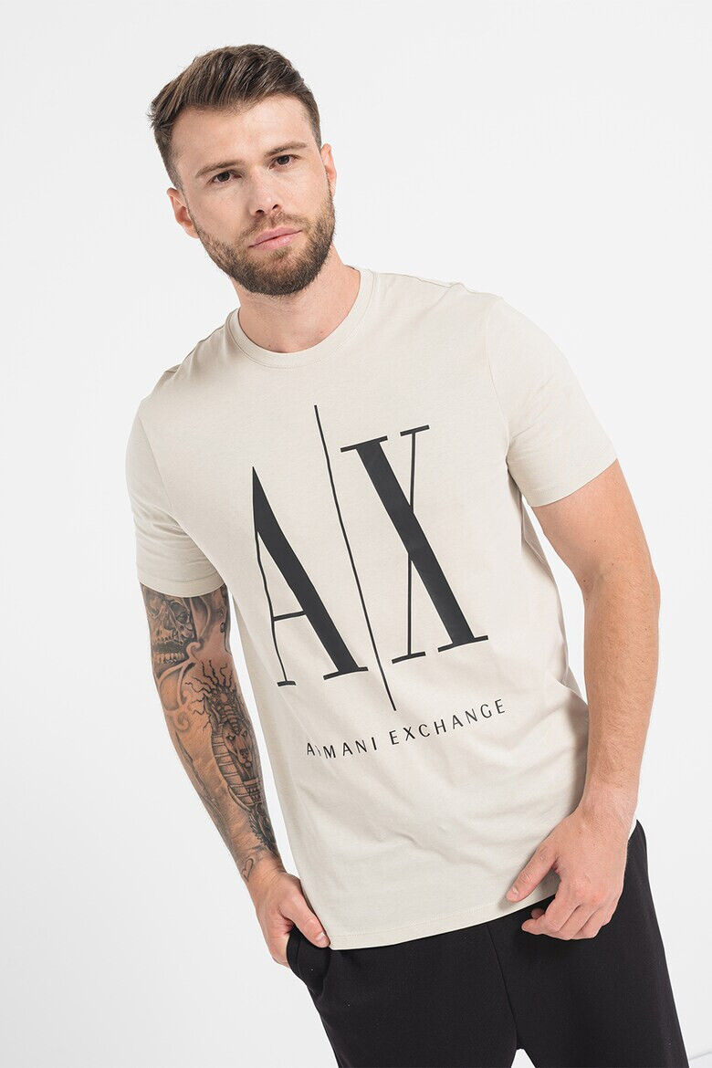 ARMANI EXCHANGE Тениска с уголемено лого - Pepit.bg