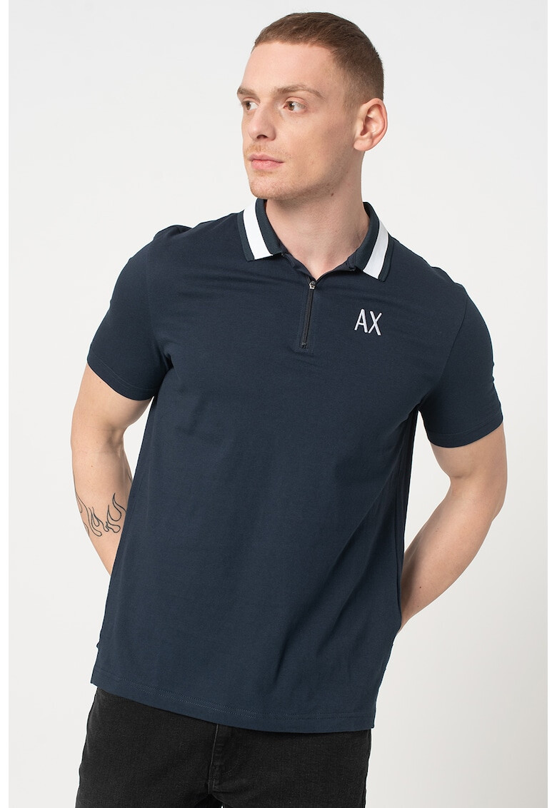 ARMANI EXCHANGE Тениска с яка и лого - Pepit.bg