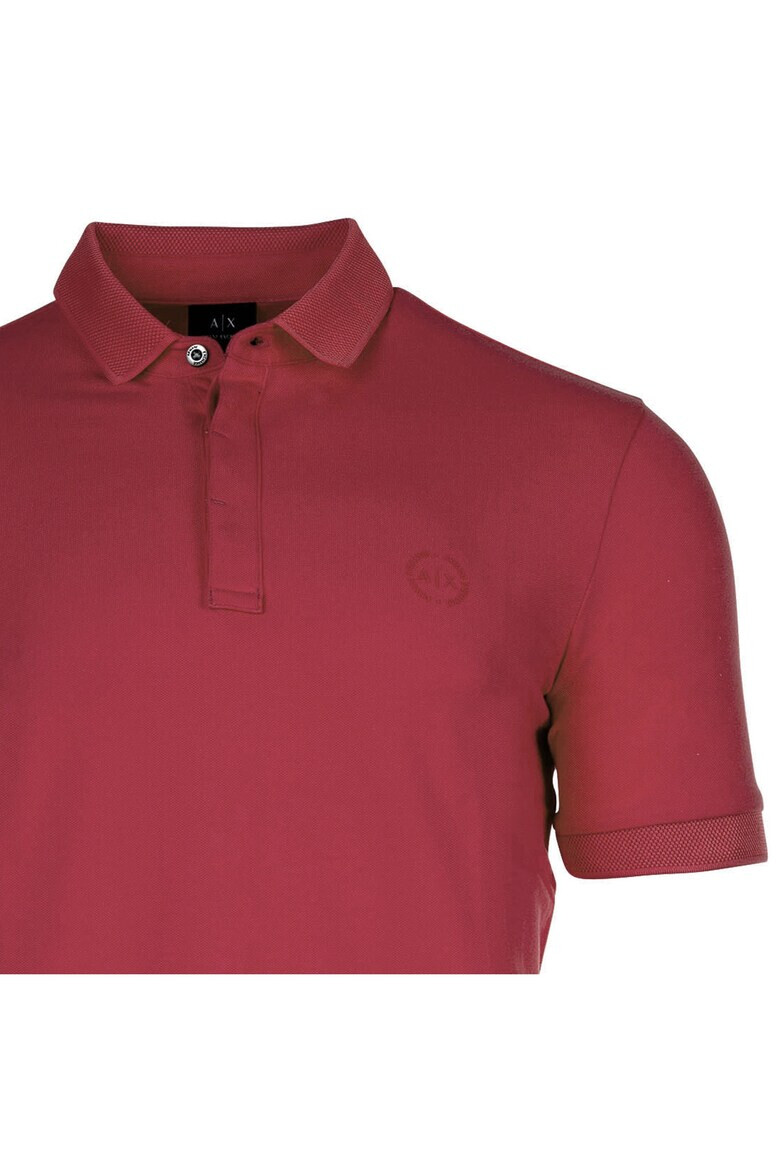 ARMANI EXCHANGE Тениска слим 14263 с яка - Червен - Pepit.bg