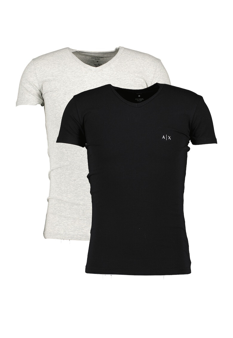 ARMANI EXCHANGE Тениски с шпиц 2 броя - Pepit.bg