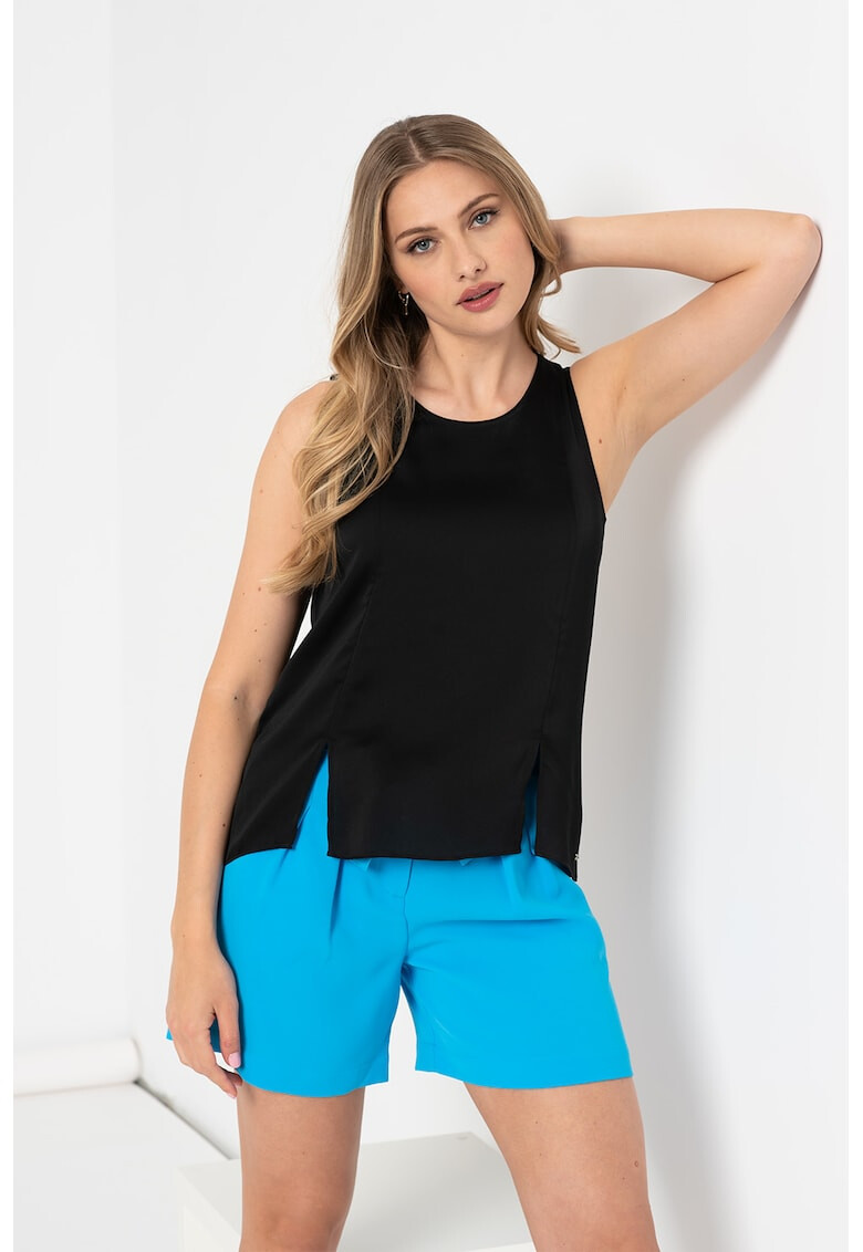 ARMANI EXCHANGE Топ с овално деколте и цепки отпред - Pepit.bg
