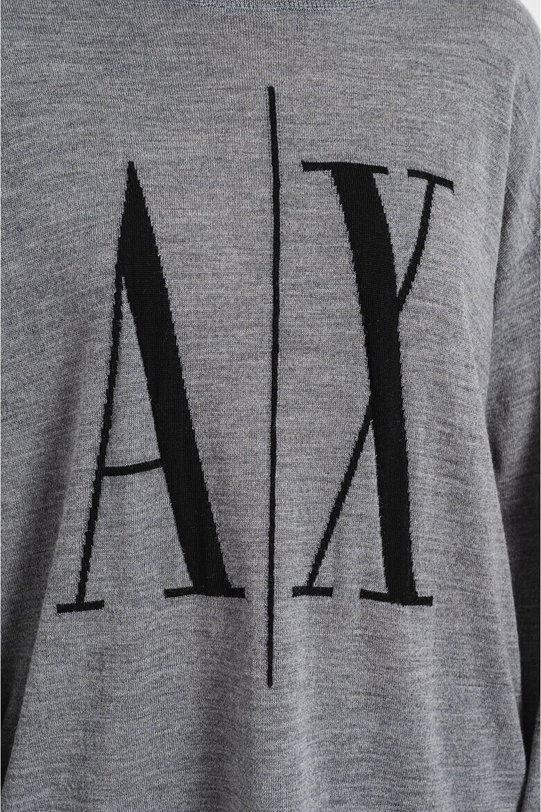 ARMANI EXCHANGE Вълнен пуловер с монограм - Pepit.bg