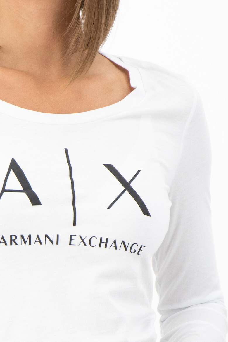 ARMANI EXCHANGE Вталена блуза с лого - Pepit.bg