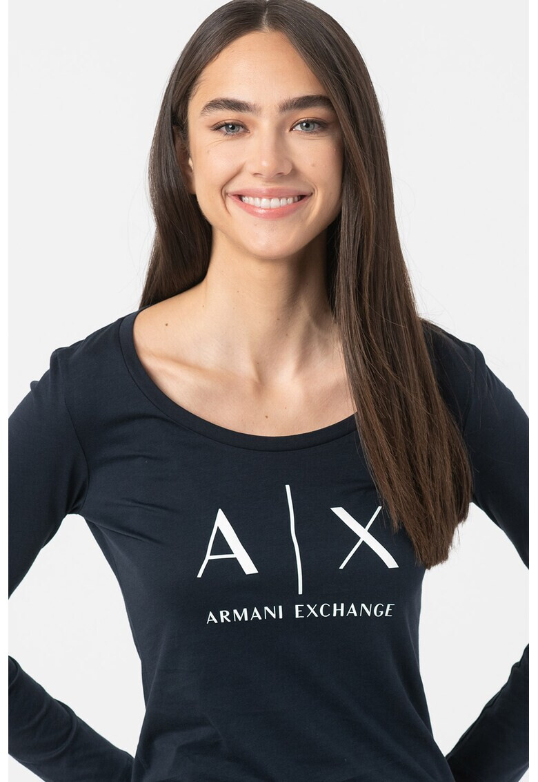 ARMANI EXCHANGE Вталена блуза с лого - Pepit.bg