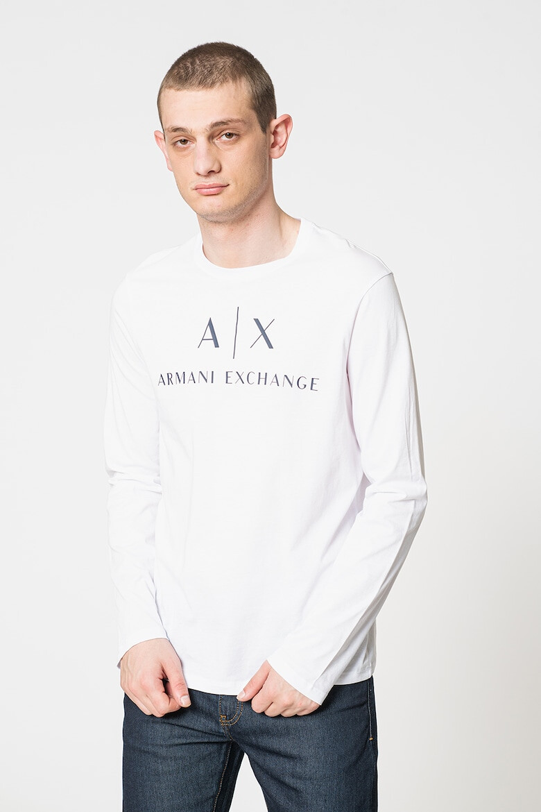 ARMANI EXCHANGE Вталена памучна блуза - Pepit.bg