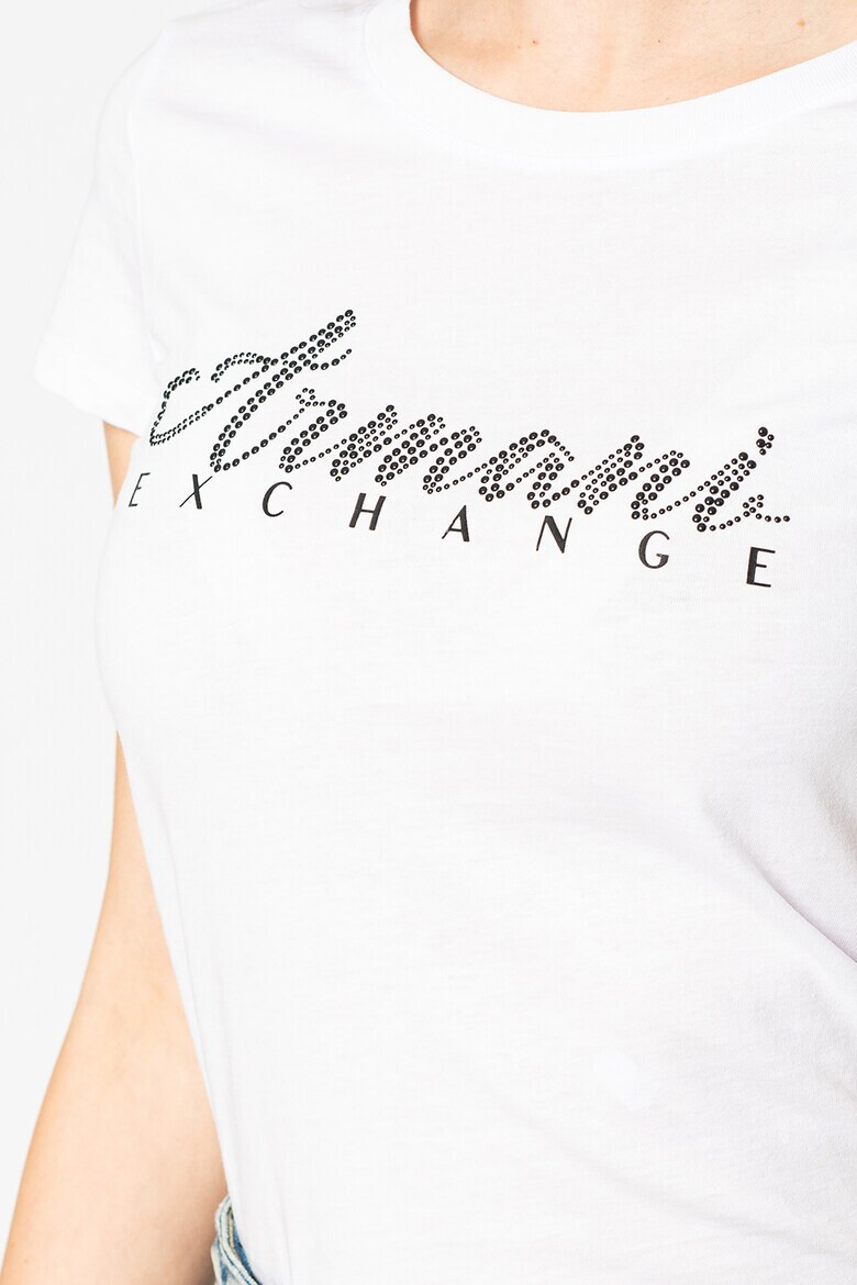 ARMANI EXCHANGE Вталена тениска с лого - Pepit.bg
