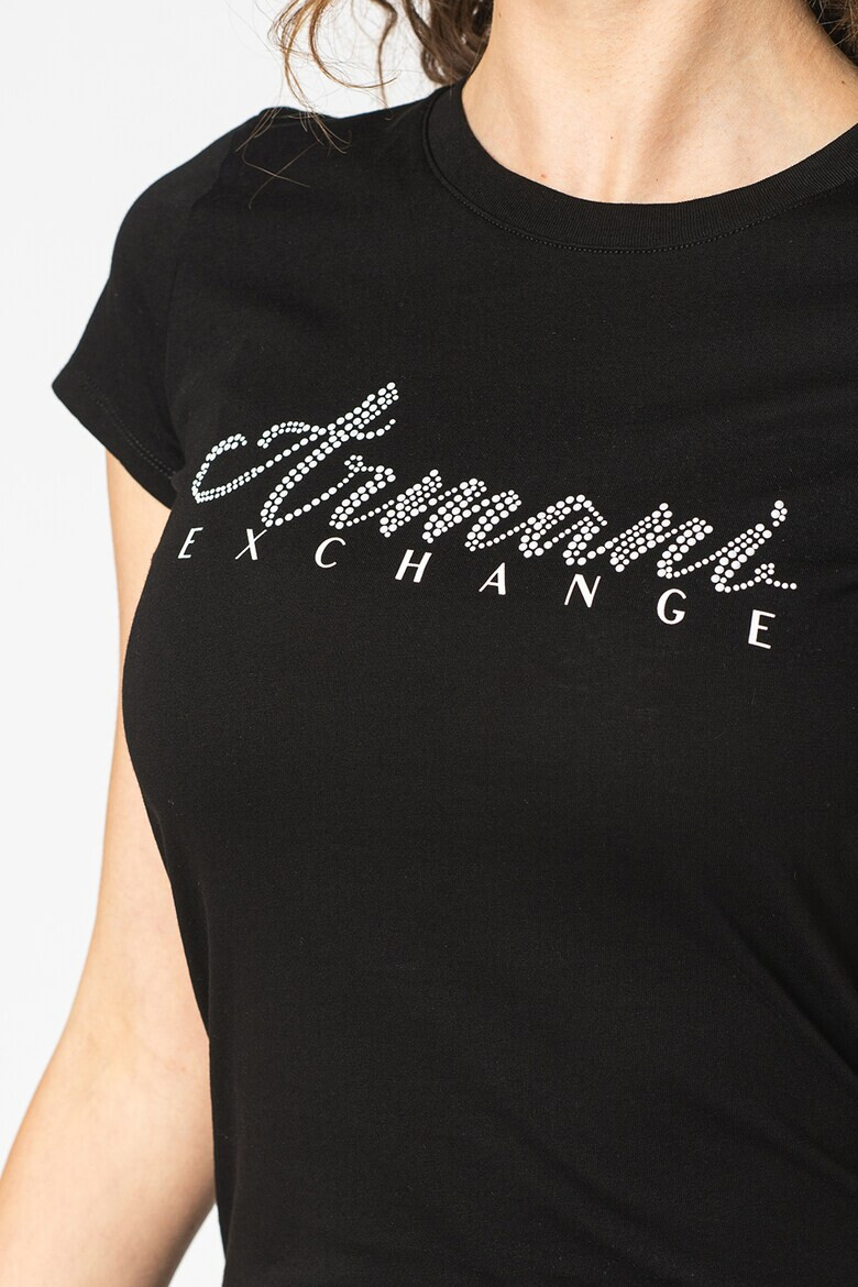 ARMANI EXCHANGE Вталена тениска с лого - Pepit.bg