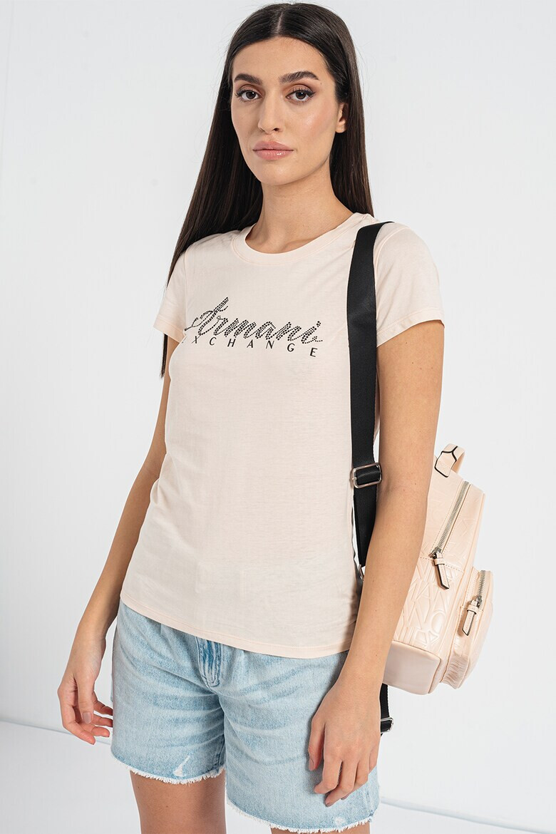 ARMANI EXCHANGE Вталена тениска на лога - Pepit.bg