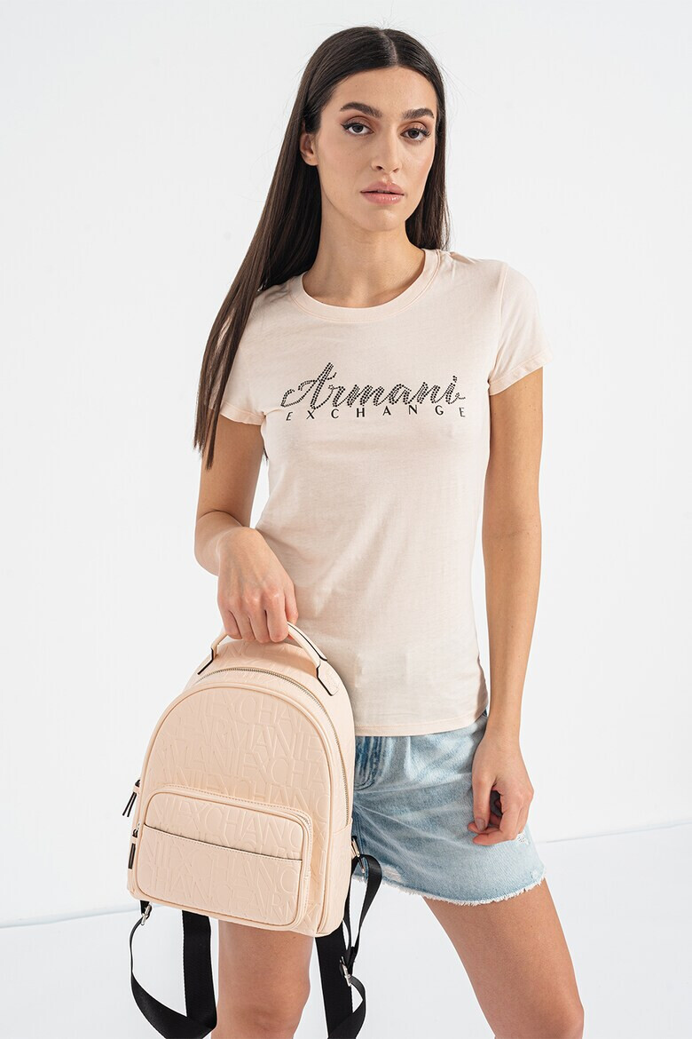 ARMANI EXCHANGE Вталена тениска на лога - Pepit.bg