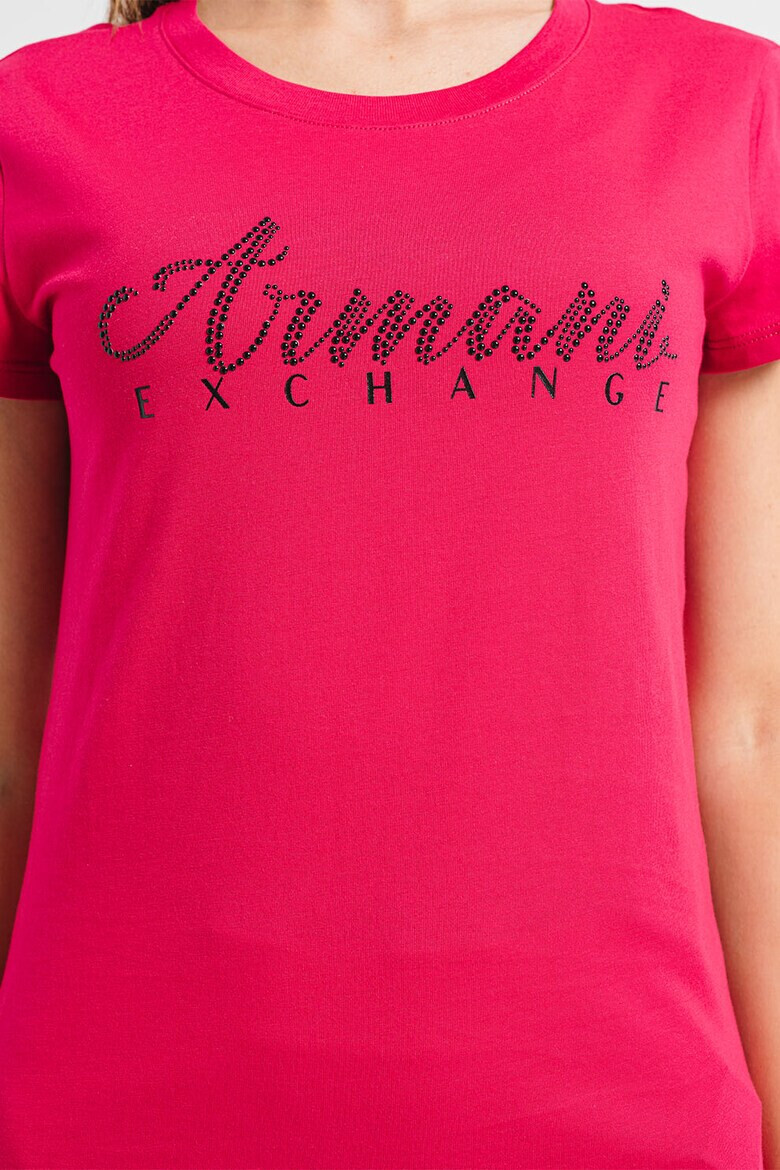 ARMANI EXCHANGE Вталена тениска на лога - Pepit.bg