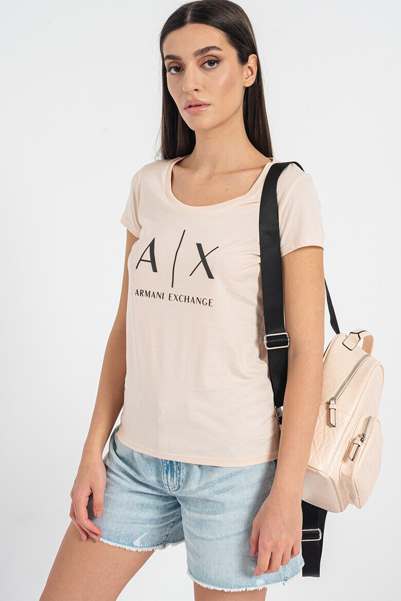 ARMANI EXCHANGE Памучна слим тениска - Pepit.bg