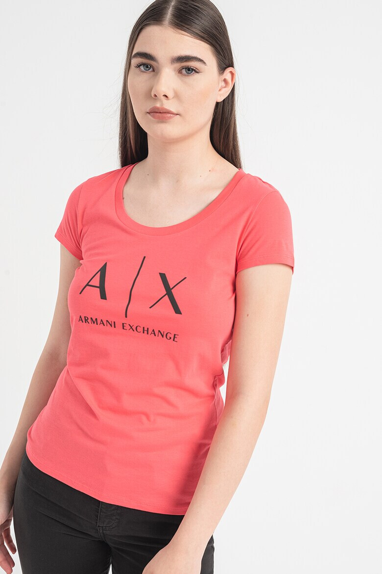 ARMANI EXCHANGE Вталена тениска с лого - Pepit.bg