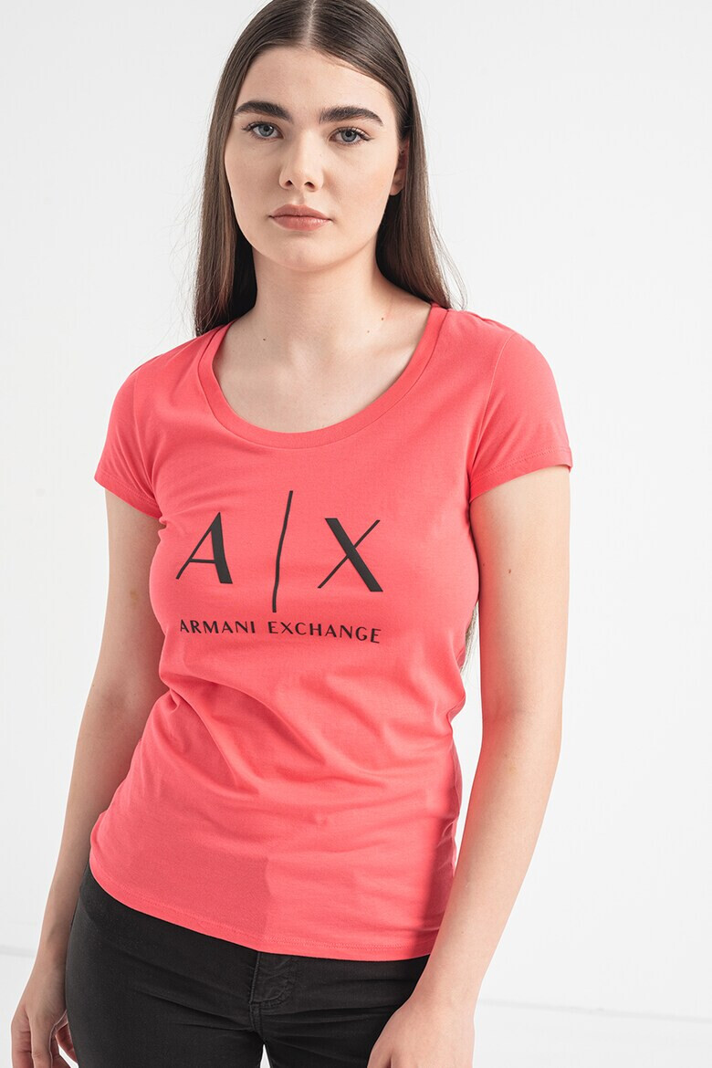 ARMANI EXCHANGE Вталена тениска с лого - Pepit.bg