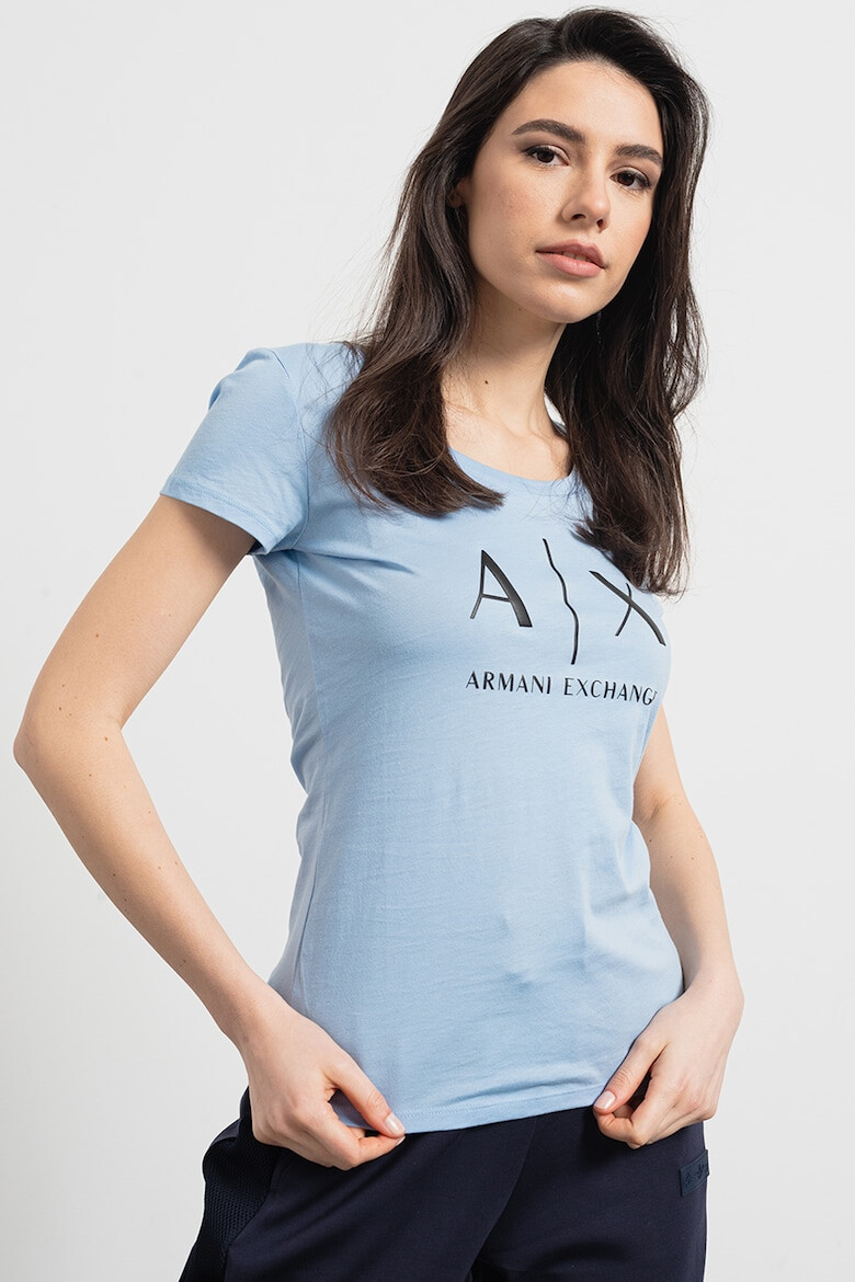 ARMANI EXCHANGE Памучна слим тениска - Pepit.bg