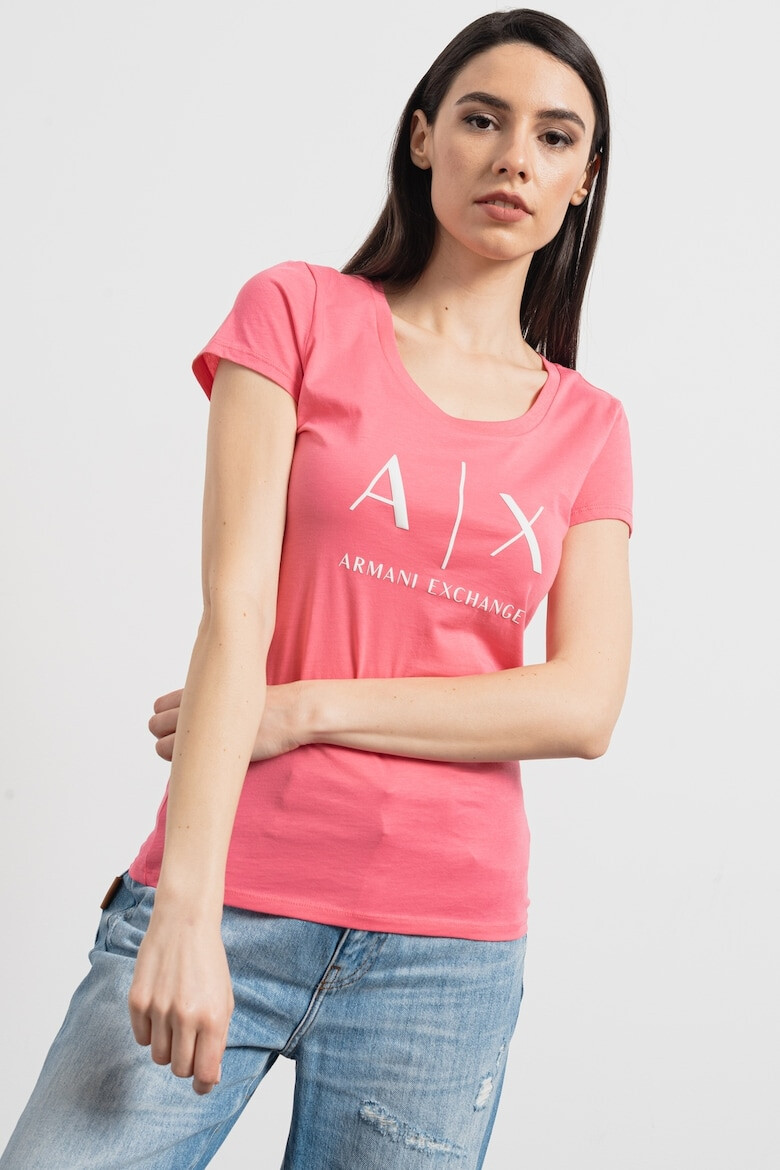 ARMANI EXCHANGE Памучна слим тениска - Pepit.bg