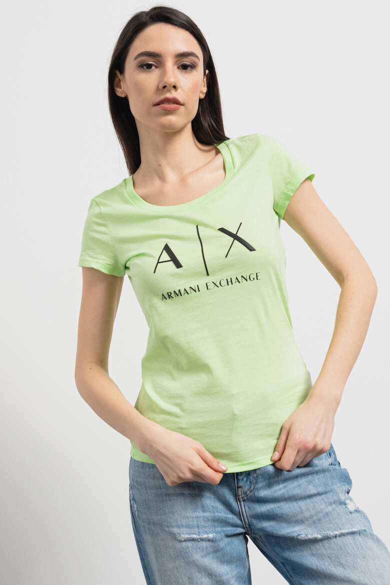 ARMANI EXCHANGE Памучна слим тениска - Pepit.bg