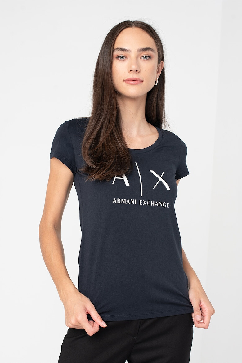 ARMANI EXCHANGE Памучна слим тениска - Pepit.bg