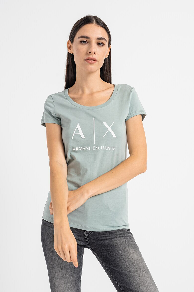 ARMANI EXCHANGE Вталена тениска с лого - Pepit.bg