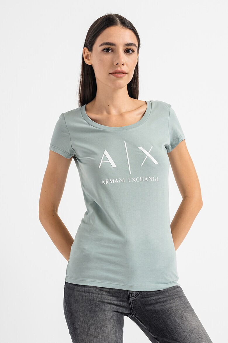 ARMANI EXCHANGE Вталена тениска с лого - Pepit.bg