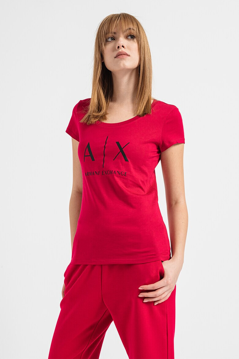 ARMANI EXCHANGE Вталена тениска с лого - Pepit.bg