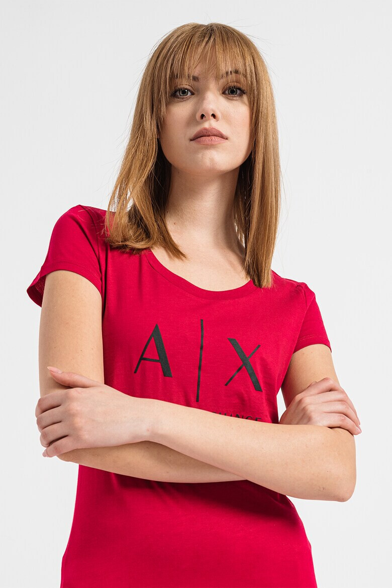 ARMANI EXCHANGE Вталена тениска с лого - Pepit.bg