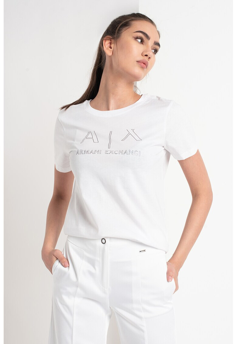 ARMANI EXCHANGE Жарсена тениска с лого - Pepit.bg