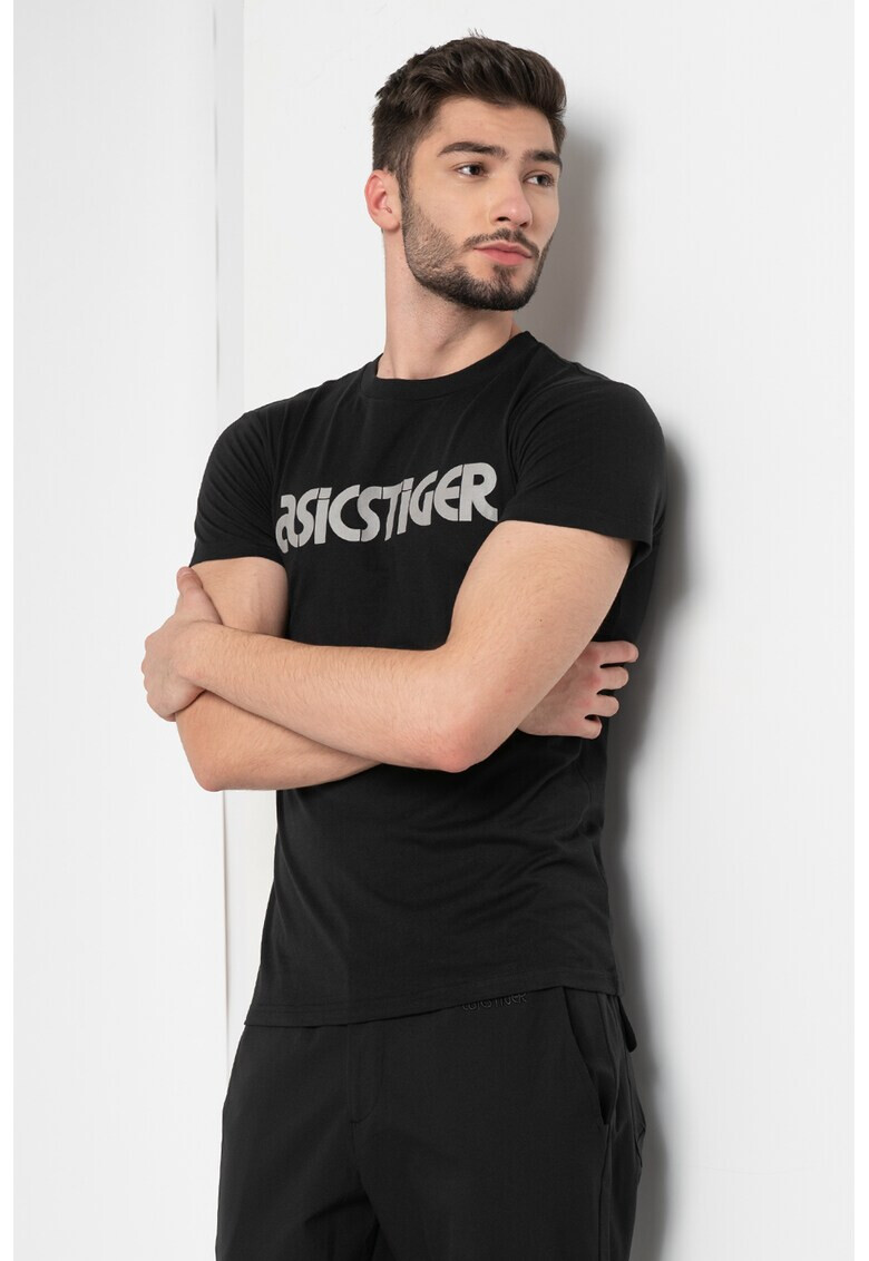 Asics Тениска с овално деколте и лого - Pepit.bg