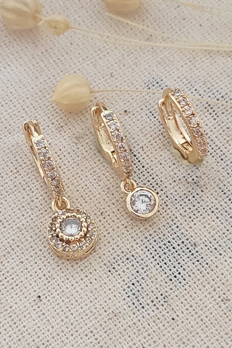 Atelier Miu Обеци с циркони - Pepit.bg
