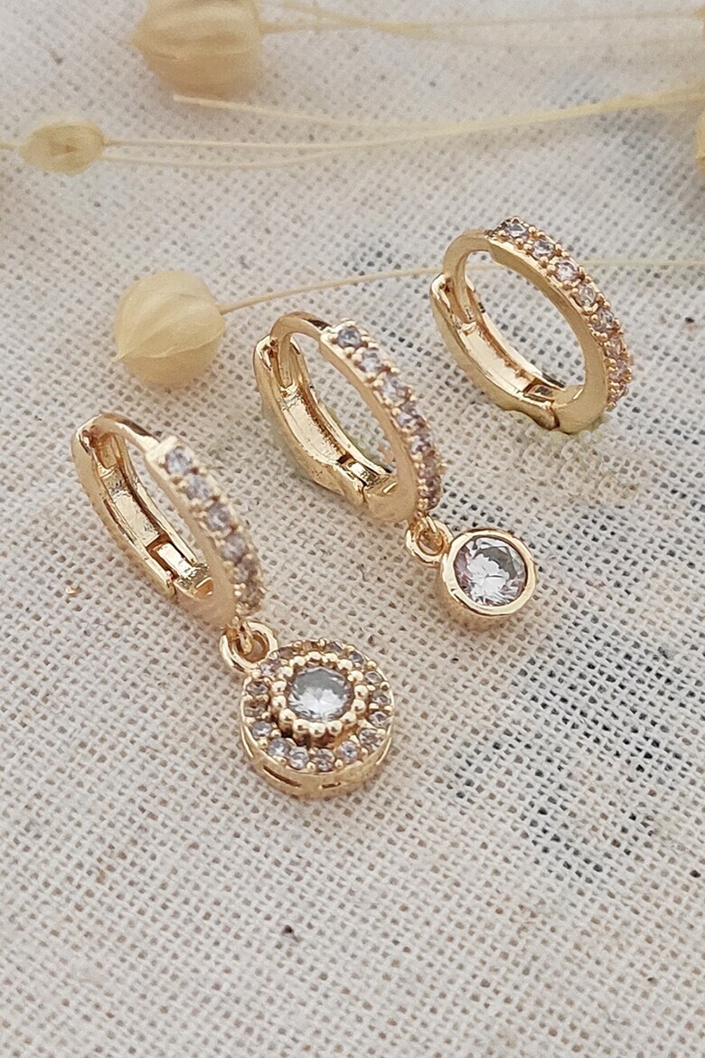 Atelier Miu Обеци с циркони - Pepit.bg