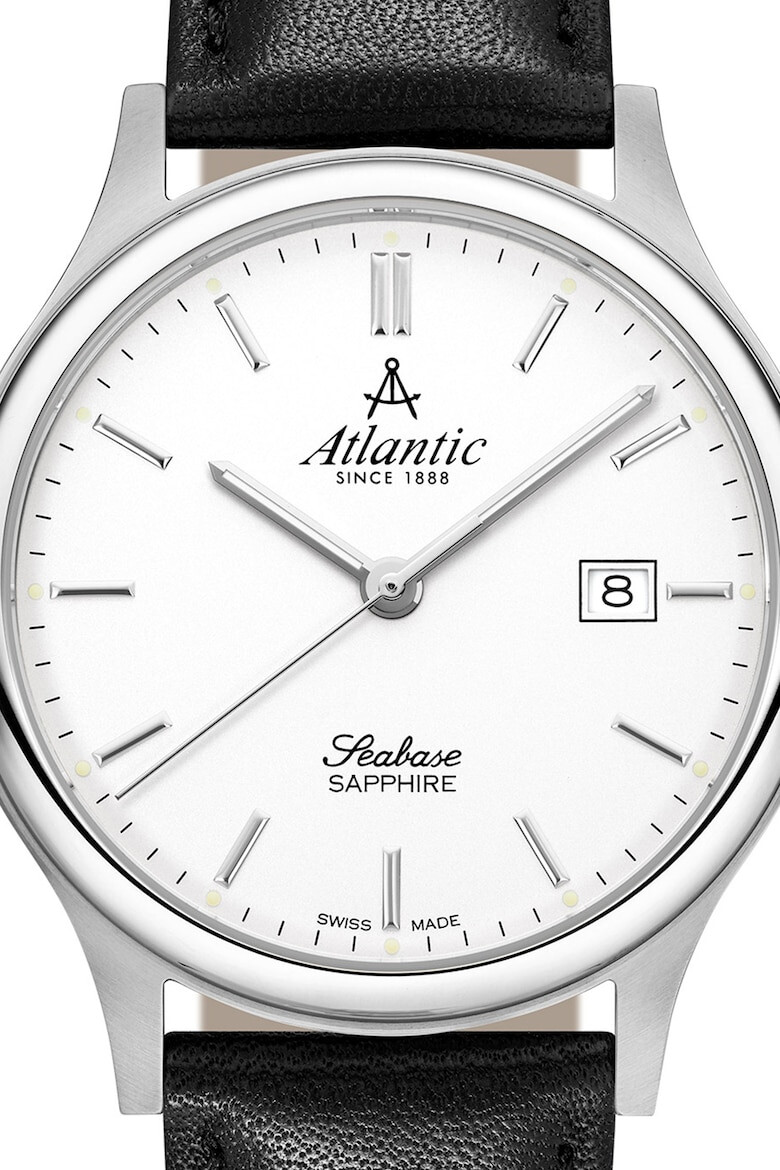 Atlantic Часовник с кожена каишка - Pepit.bg