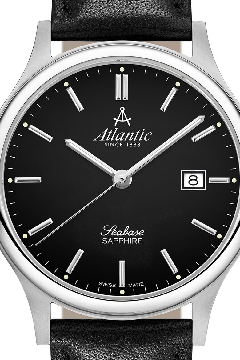 Atlantic Часовник с кожена каишка - Pepit.bg