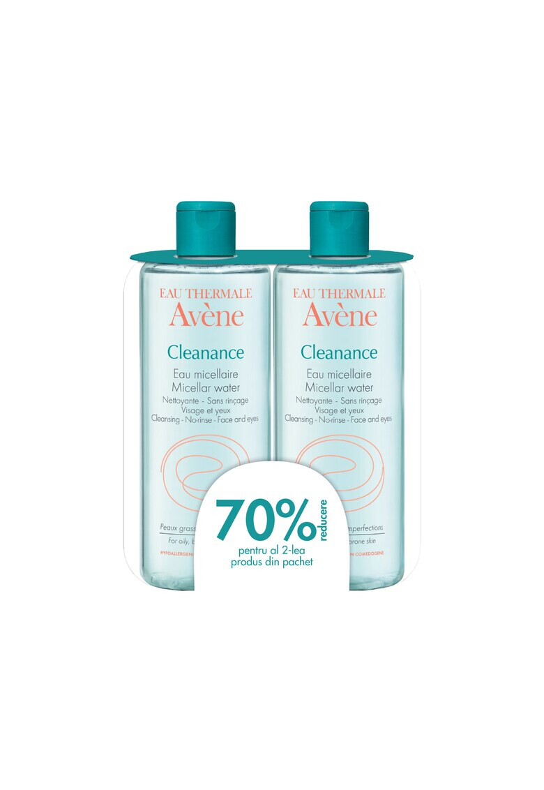 Avene Комплект 2 x Мицеларна вода Cleanance За мазна кожа 400 мл - Pepit.bg