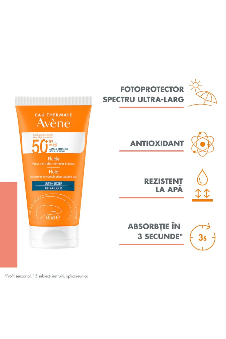 Avene Слънцезащитен флуид SPF 50+ TRIASORB За нормална и смесена кожа 50 мл - Pepit.bg