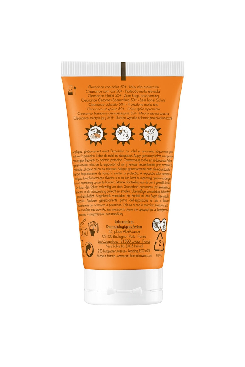 Avene Слънцезащитен тониращ крем за лице Cleanance SPF 50+ TRIASORB За кожа склонна към акне 50 мл - Pepit.bg