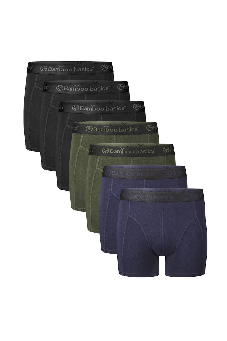 Bamboo Basics Bamboo - Боксерки Levi - 7 чифта - Зелен/Черен/Син - Pepit.bg