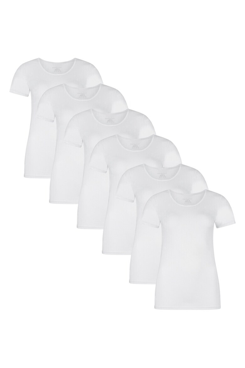Bamboo Basics Домашна тениска Kate - 6 броя - Бял - Pepit.bg