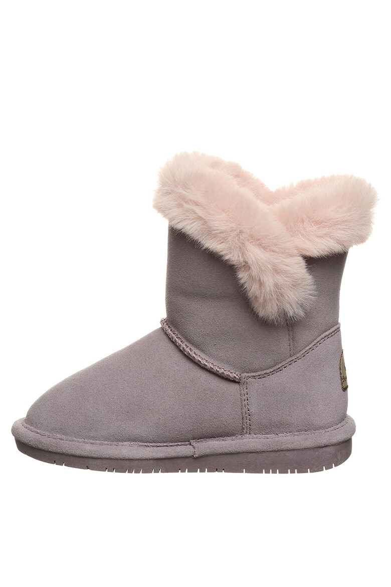 BEARPAW Велурени боти Betsey с мъхести детайли - Pepit.bg