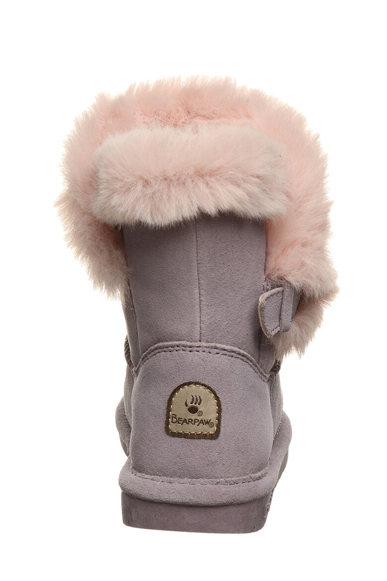 BEARPAW Велурени боти Betsey с мъхести детайли - Pepit.bg