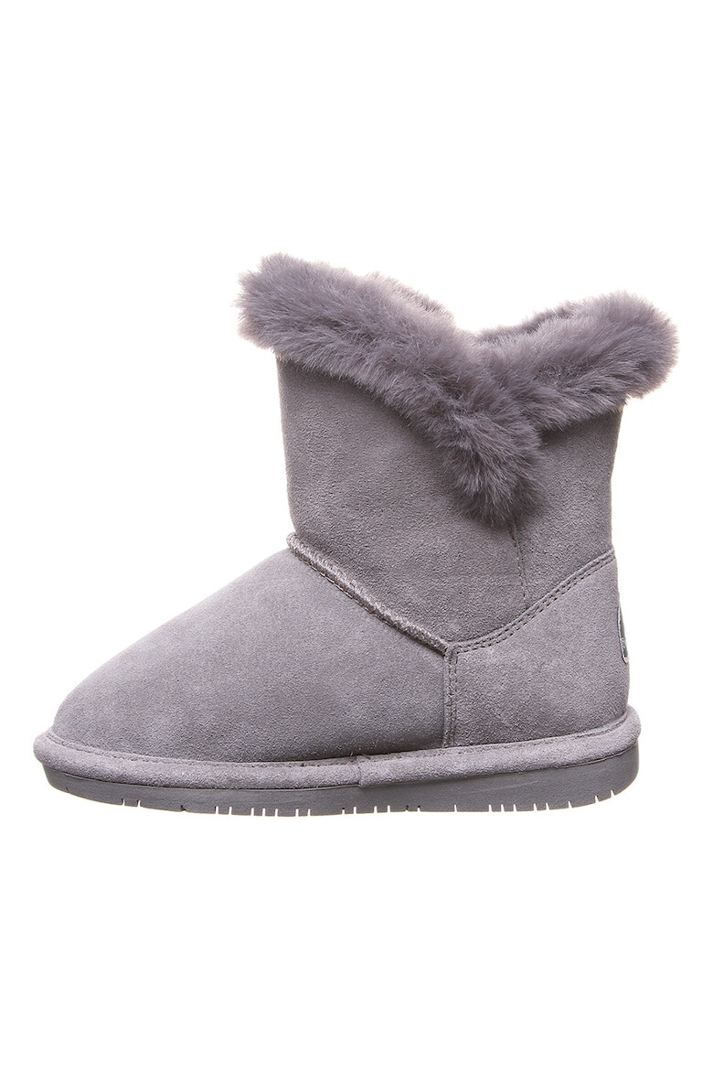 BEARPAW Велурени боти Betsey с мъхести детайли - Pepit.bg