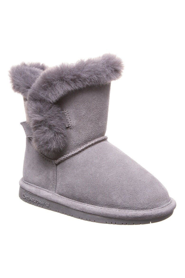 BEARPAW Велурени боти Betsey с мъхести детайли - Pepit.bg