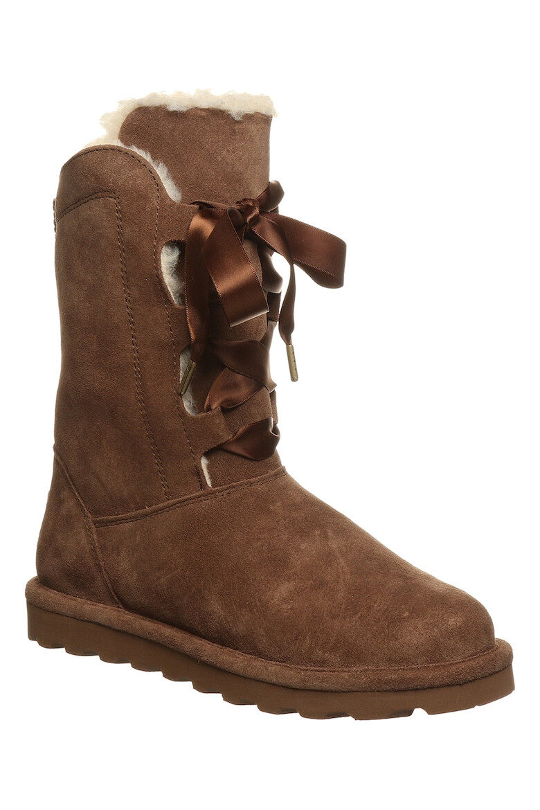 BEARPAW Велурени боти с лого - Pepit.bg