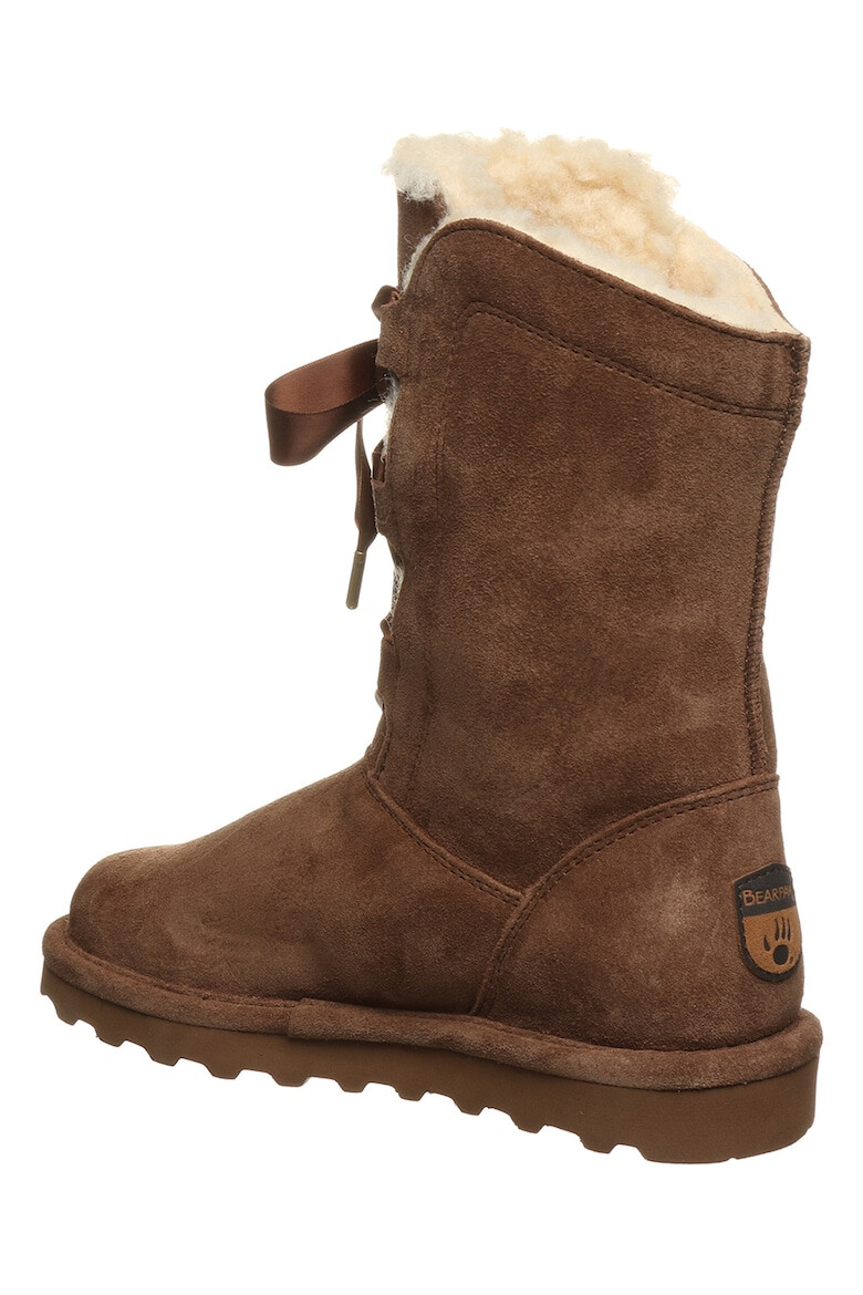 BEARPAW Велурени боти с лого - Pepit.bg