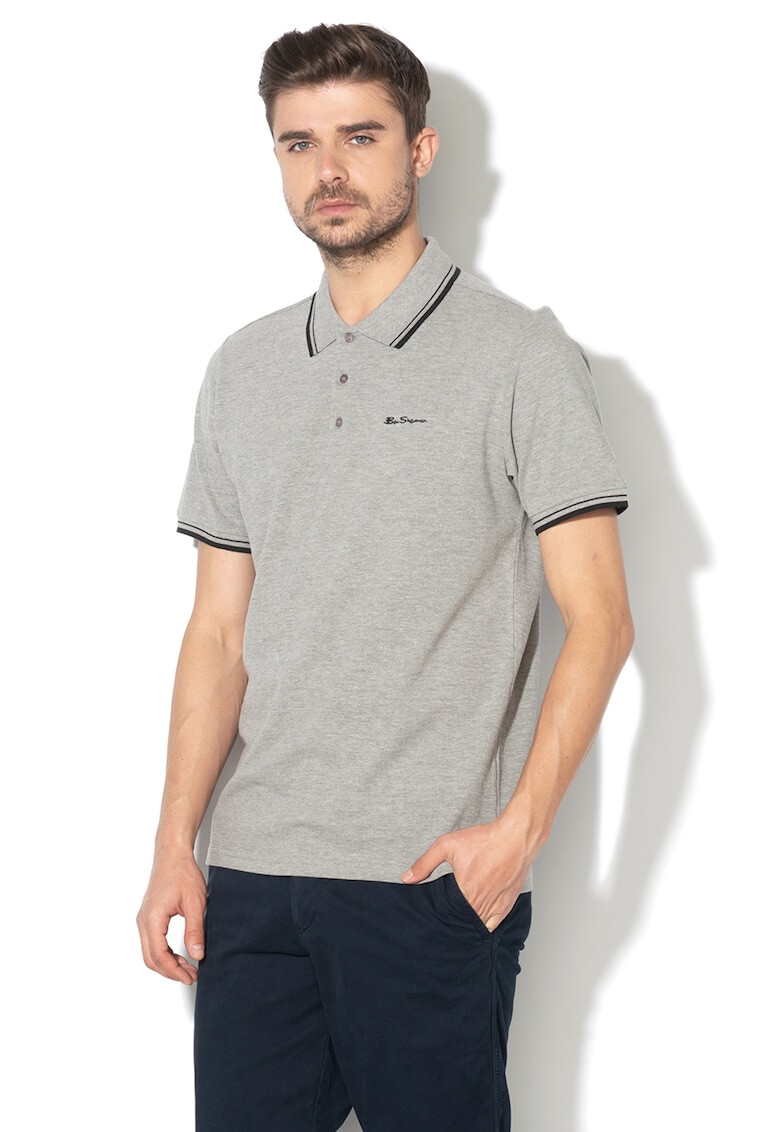 Ben Sherman Тениска с яка и бродирано лого - Pepit.bg