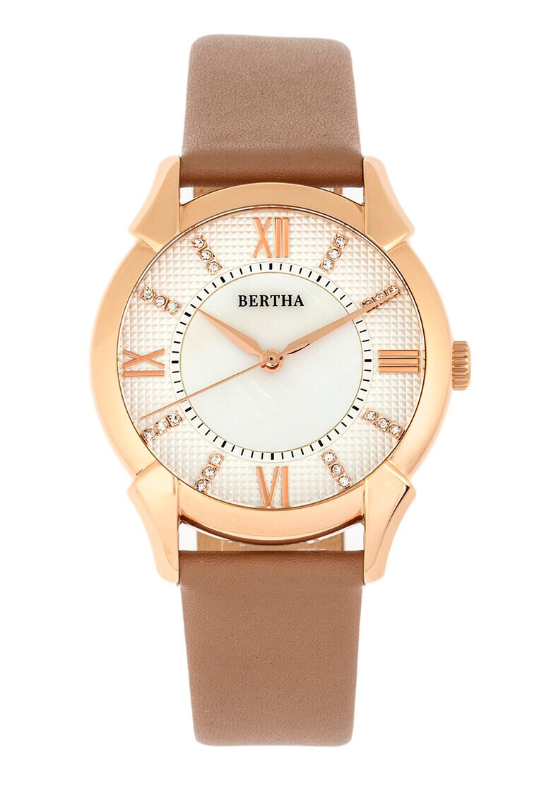 BERTHA Часовник с кожена каишка - Pepit.bg