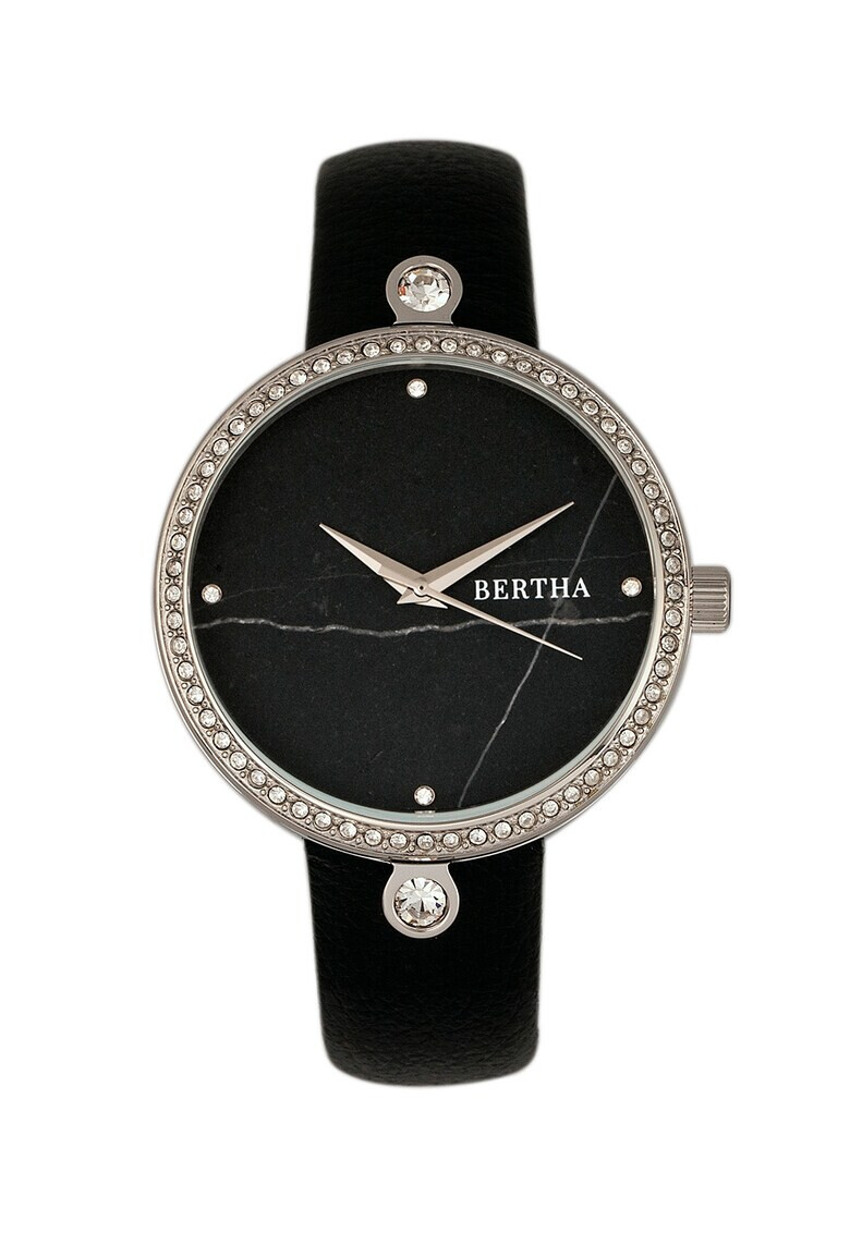 BERTHA Иноксов часовник с кожена каишка - Pepit.bg