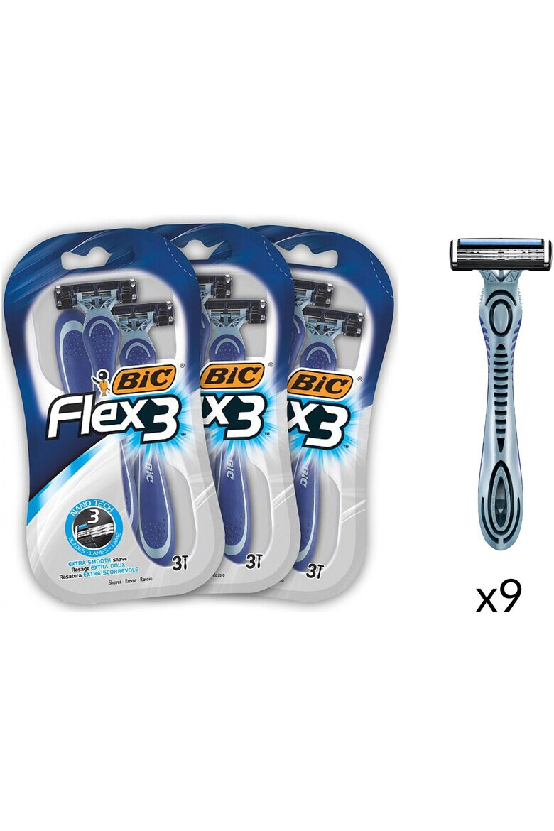 Bic Комплект от 3 самобръсначки за еднократна употреба Flex 3 3 остриета 3 броя - Pepit.bg