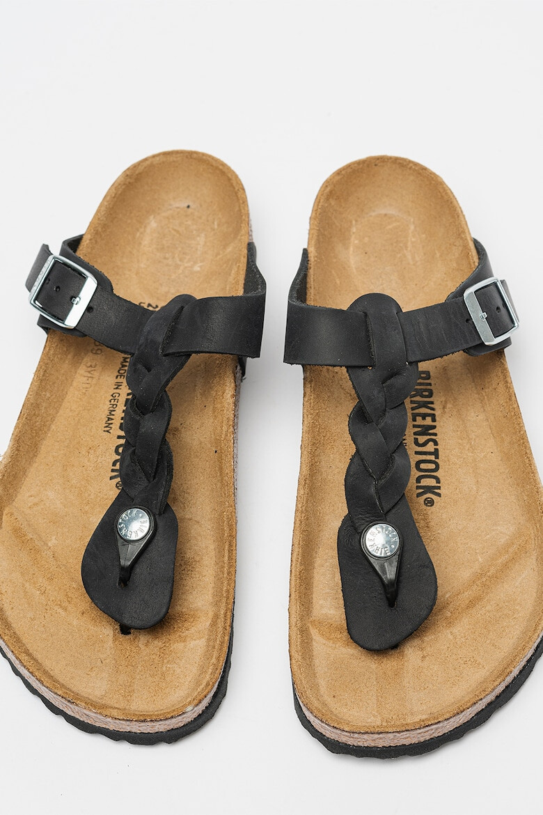 Birkenstock Чехли Gizeh от набук със сплетена каишка - Pepit.bg