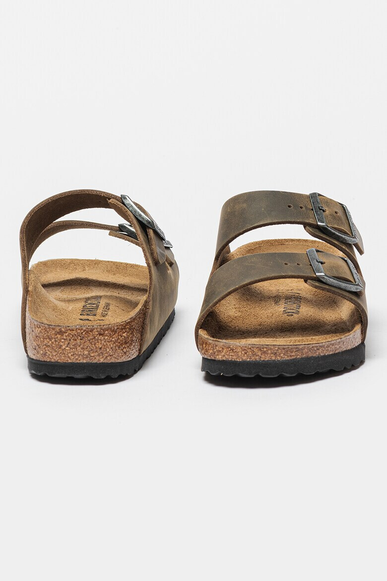 Birkenstock Унисекс кожени чехли Arizona с каишка с тока - Pepit.bg