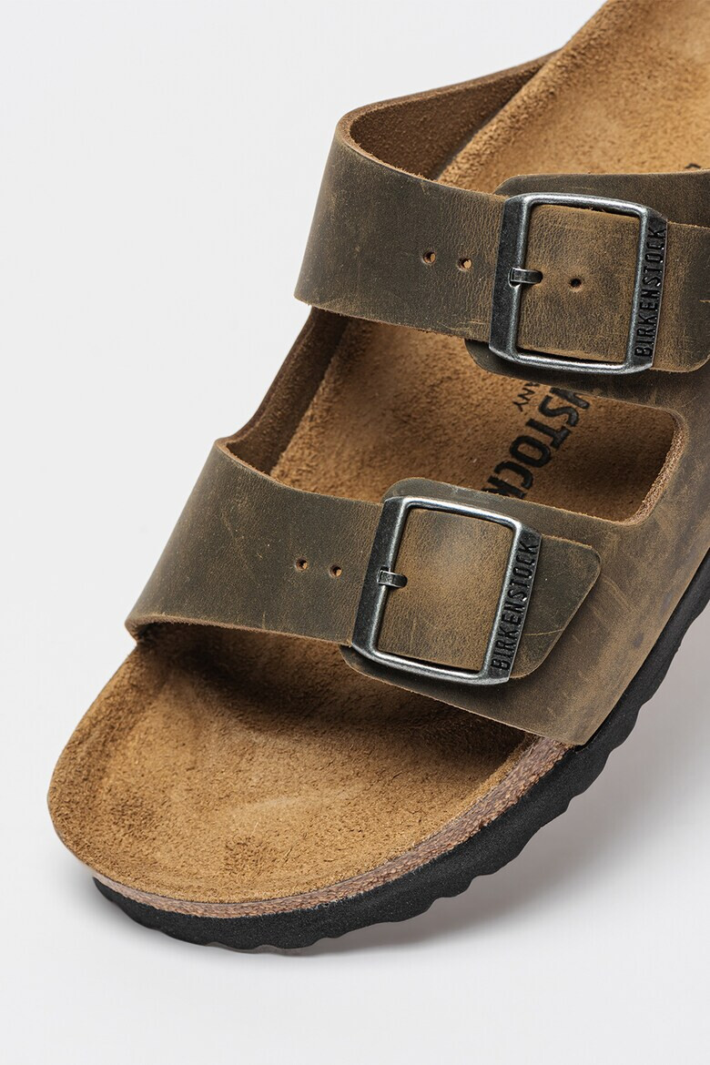 Birkenstock Унисекс кожени чехли Arizona с каишка с тока - Pepit.bg